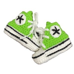 Handmade Crochet Baby Converse 0-3 Months